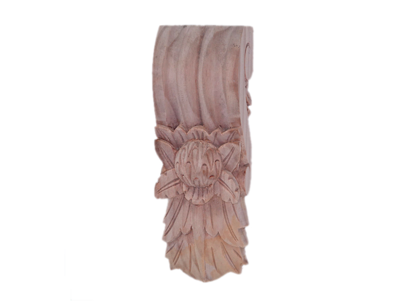 Large Hand Carved Pine Corbel WC L - Click Image to Close
